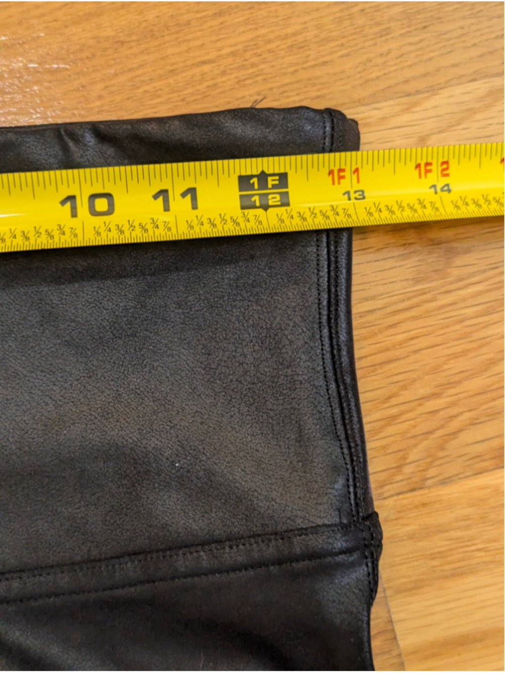 SPANX Black Faux Leather Leggings Large - Picture 10 of 13